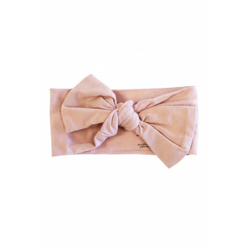 Solid Mauve Knit Large Bow Headwrap