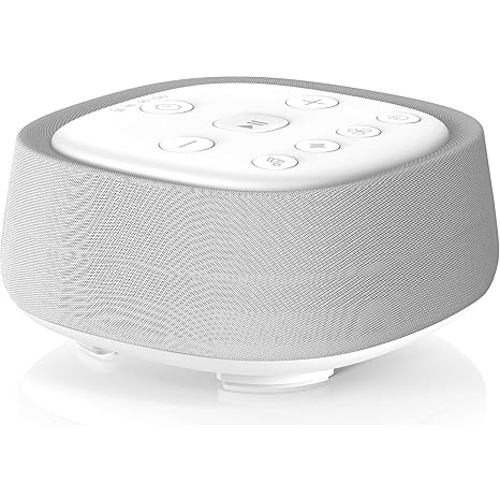 Rechargeable White Noise Machine with 9 Colors Night Light, Portable Sound Machine for Baby Adult Sleeping with 26 Soothing Sounds/4 Levels Brightness/5 Timers/32 Levels Volume for Home, Travel, Gift
