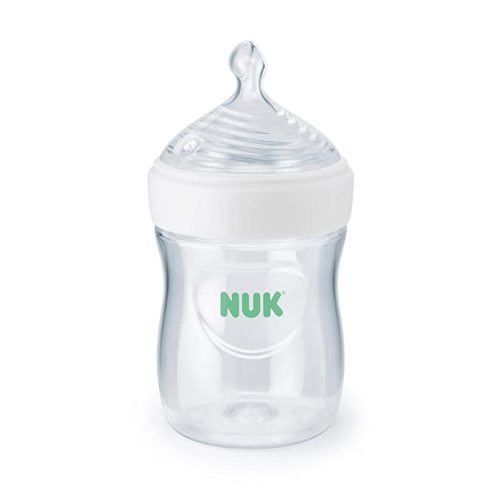 NUK Simply Natural Baby Bottle with SafeTemp, 5 oz, 4 Count