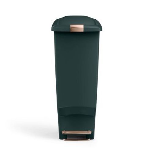 simplehuman 40L Slim Plastic Step Trash Can Hunter Green
