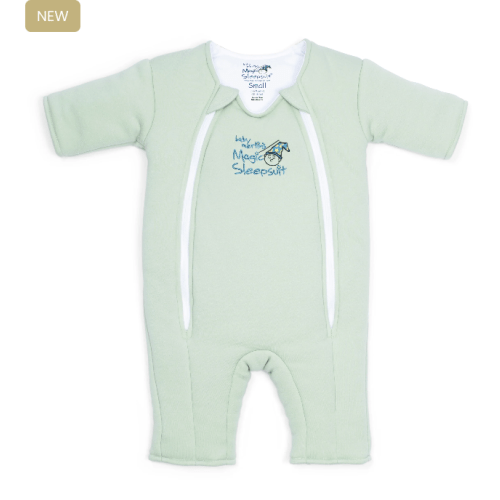 Sage Green Baby Merlin’s Magic Sleepsuit – 100% Cotton Sleep Solution
