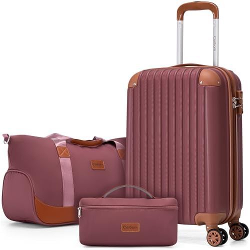 Cosbarn Carry On Luggage,3 Piece Luggage Set,22x14x9 Airline Approved