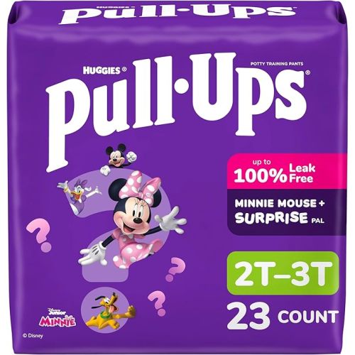 Pull-Ups Girls' Potty Training Pants, Size 2T-3T Training Underwear (16-34 lbs), 23 Count