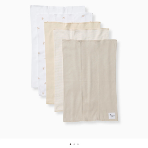 Golden Bee Organic Cotton Burp Cloths 5 Pack