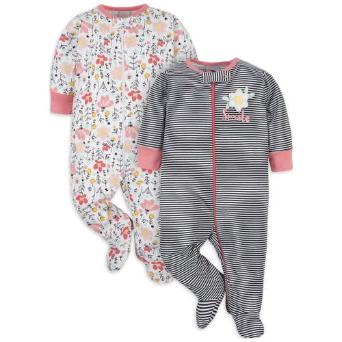 Gerber Baby Girl Sleep 'n Plays, 2-Pack (Newborn-3/6 Months)