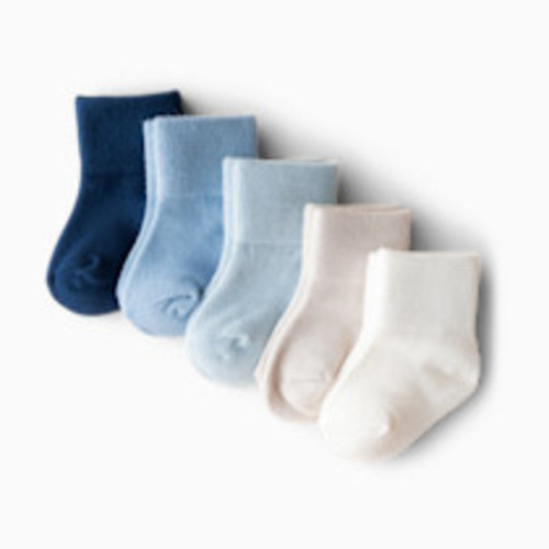 Kyte Baby Quarter Socks Combo (5 Pack) - Cool, 0-3 M