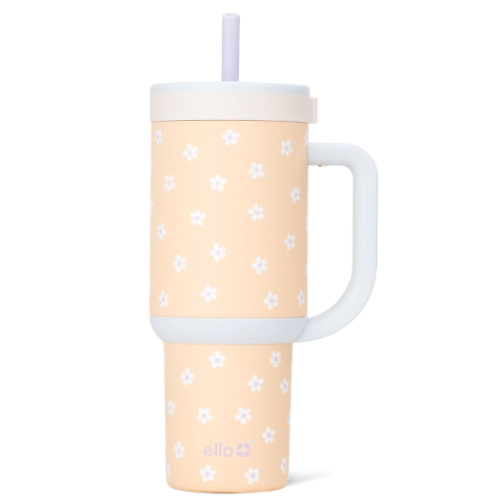 Ello Oasis 24oz Tumbler - Orange Daisies