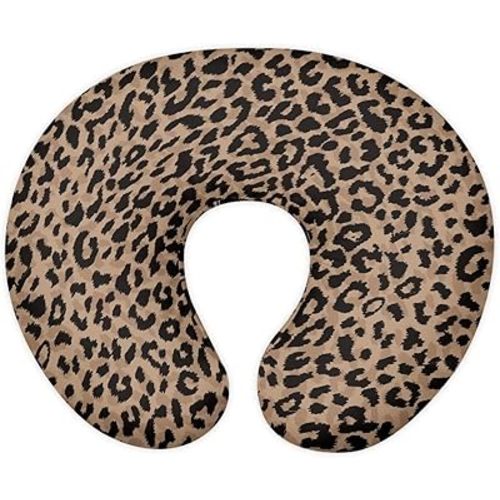 XYZCANDO Leopard Print Feeding Pillow Cover for Baby Newborn Infant Snug Fit Wear-Resistant Slipcover for Nursing Pillow Nursing Must Haves Compatible with Most Nursing Pillows