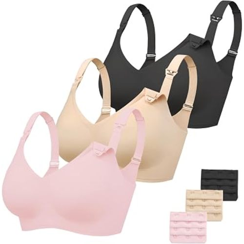 Vinfact Nursing Bras for Breastfeeding Jelly Support Comfort Soft Maternity Bra Seamless Wireless Wirefree Pregnancy Bralette