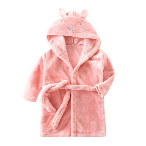 YDOJG Toddler Boys Girls Pajamas Towel Bathrobe Soft Kids Pajamas Warm Robe Sleepwear Baby Flannel Hooded Coat Jacket For 2-3 Years