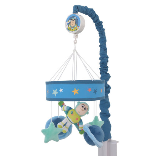 Disney Toy Story Buzz Lightyear Blast Off Stars and Planets Plush Musical Mobile | Wayfair