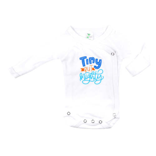 "Tiny but Mighty" Kimono L/S Bodysuit Preemie (3-6lbs)