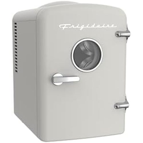 Frigidaire Retro Mini Personal Fridge Cooler, Holds Up to 6 Cans (1 Gal), Portable & Compact, AC Plug & 12V Car Charger (Moonlight)