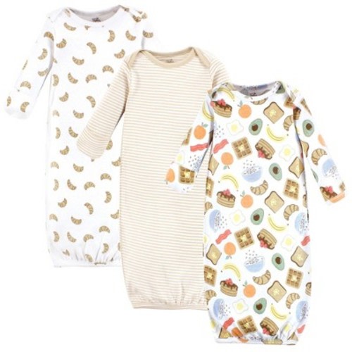 Touched by Nature Organic Cotton Gowns, Breakfast Croissant, 0-6 Months