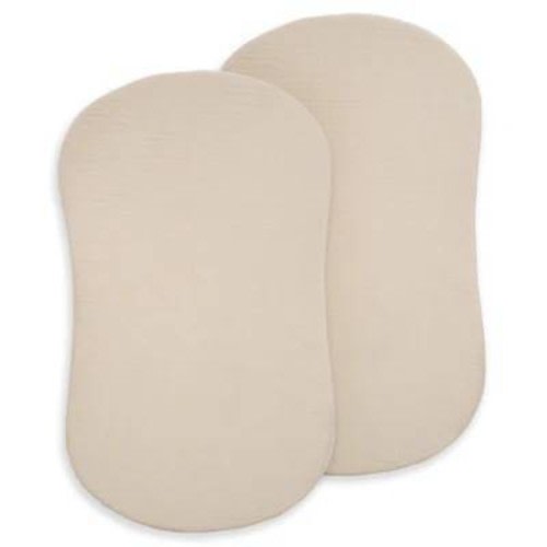 HALO 2pk 100% Organic Muslin BassiNest Fitted Sheets - Oat