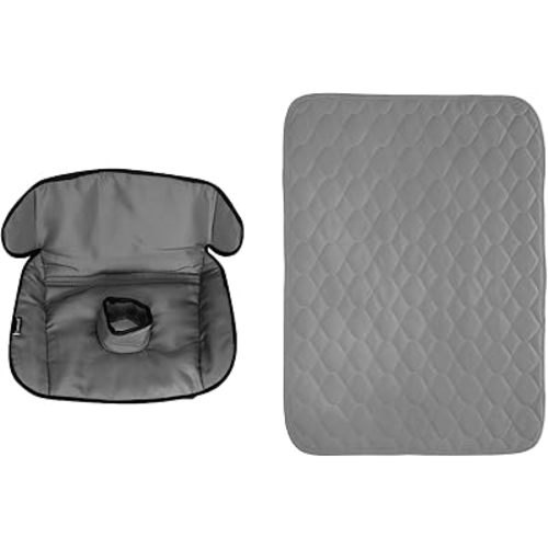 Lynmark® Day and Night Potty Training Bundle - Car Seat Protector & Potty Training Bed Pad, Grey