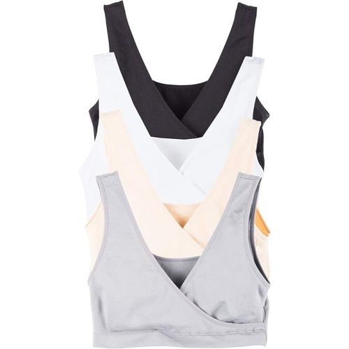 Caramel Cantina 4 Pack Nursing Maternity Women’s Sleep Comfort Bralette Bra Size 2X