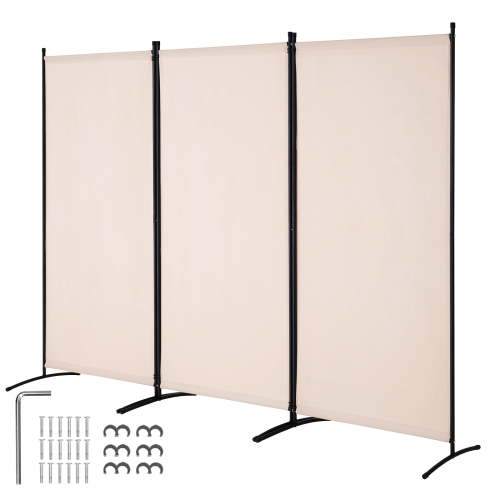 KFFKFF Space Separator, Tri-Fold Privacy Barrier, Collapsible Seclusion Screen and Movable Space Divider for Area Division, Independent Space Dividers for Workspace, Sleeping Area, Study Room