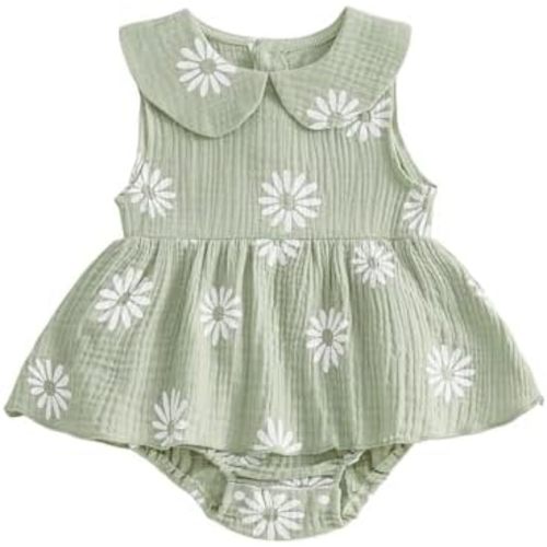 Newborn Baby Girl Romper Sleeveless Plaid Smocked Romper Dress Ruffled Gingham Onesie Summer Clothes 0 3 6 12 Month