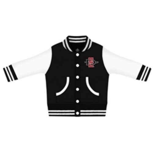Shop Aztecs - Infant Varsity Jacket With SD Interlock Embroidered On The Left Chest