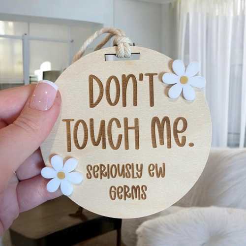 Don't Touch Me Tag, Car Seat Anti Germ Sign, Baby Shower Gift