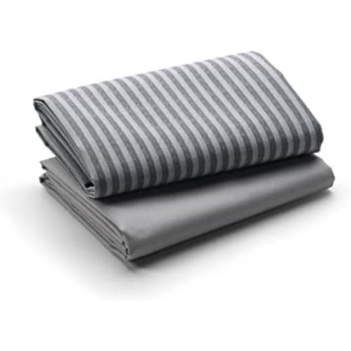Graco® Pack ‘n Play® Playard Fitted Sheets, 2 Pack, Stripes and Grey