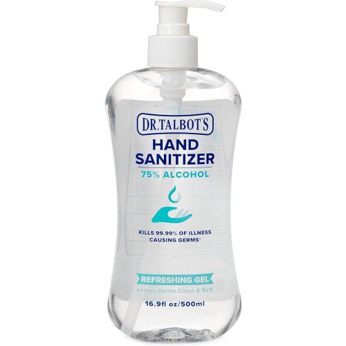 Dr. Talbot's Refreshing Gel Hand Sanitizer With Easy Pump, Fragrance Free, 16.9 Fl Oz