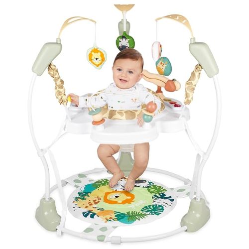 Baby Activity Center, Infant Jumpers and Bouncers with Music, Lights, Infant Toys, 360°Rotating Seat, 3 Adjustable Heights, Baby Play and Learning Center for 6+ Months