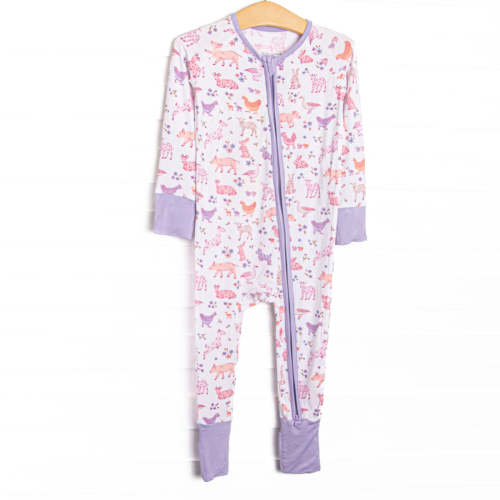 Fairytale Farm Bamboo Zippy Pajama, Purple – Stitchy Fish