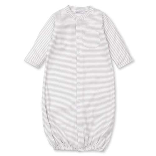 Silver Simple Stripes Convertible Gown