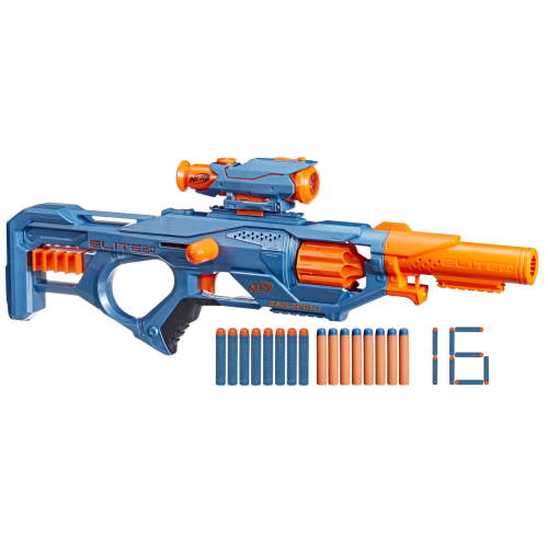 Nerf, Elite 2.0 Eaglepoint RD-8 Dart Blaster, 8-Dart Drum, 16 Nerf Elite Darts, Scope, Barrel, Outdoor Toys for Ages 8+