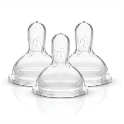 Medela Slow Flow Spare Nipples with Wide Base, 3 Pack, Compatible with Medela Storage Bottles, Made Without BPA