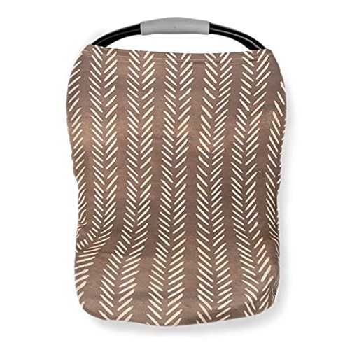 Pobi Baby Premium Multi-Use Cover - Nursing Cover, Baby Car Seat Covers, Shopping Cart, High Chair, and Breastfeeding Cover - Ultra-Soft, Stretchy, Woodland Scarf for Baby and Mom (Wildlife Brown)