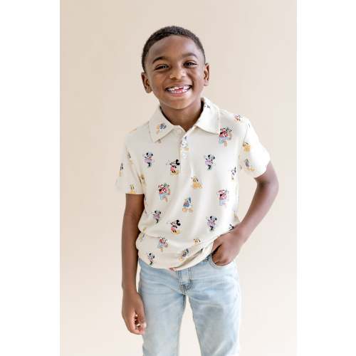 Toddler Short Sleeve Polo in Mickey Mouse and Friends