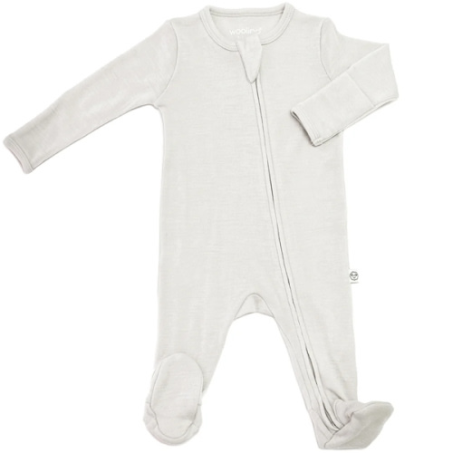 Footie Pajamas, Merino Wool, Oat
