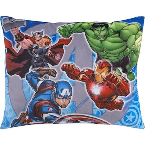 Marvel The Avengers I Am A Hero Blue, Green, and Red Decorative Pillow