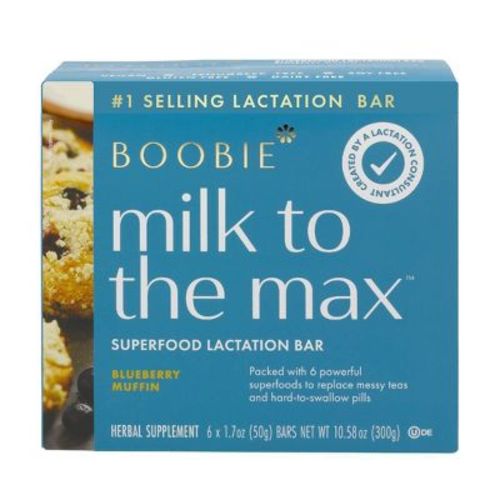 Boobie Bar Superfood Lactation Bar, Blueberry Muffin - 10.58oz/6ct