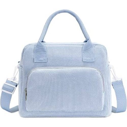 Lunch Bag Women Lunch Box for Women Adult Cute Insulated Lunch Bag Lager Cooler Lunch Tote Bags for Work Picnic (Blue)