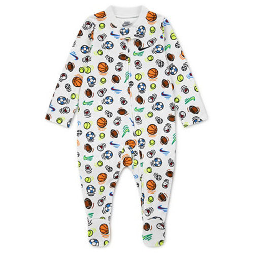 Baby Boys' Sportball Printed Footed Coverall