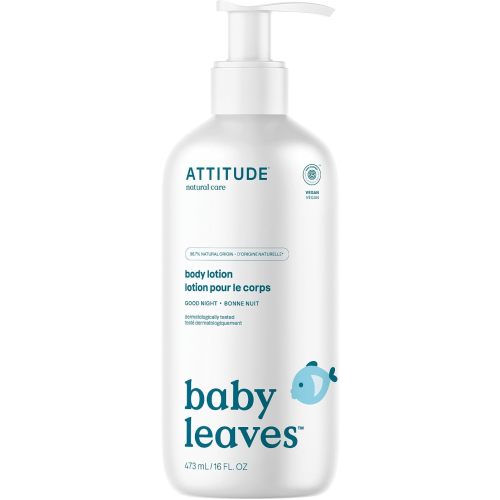 ATTITUDE Baby Lotion, Fragrance-Free Gentle Daily Hydration, Helps Keep Skin Soft & Smooth, EWG Verified, Dermatologically Tested, Vegan, Unscented, 16 Fl Oz