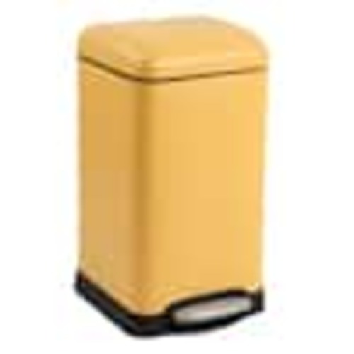 happimess Betty Retro Mini 3.2 Gal. Daffodil Yellow Step-Open Trash Can HPM1012L