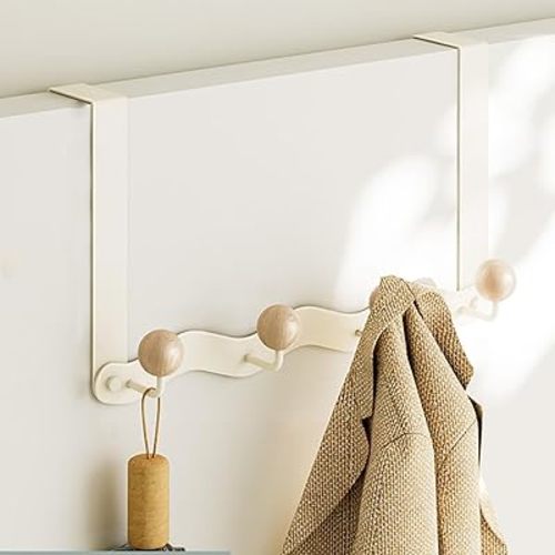 Over Door Coat Rack, Coat Hooks for Door Coat Hanger, Towel Hanger for Bathroom, Door Hanger Hooks, Hooks for Hanging Hat Key Towel Purse Robes Mudroom Entryway
