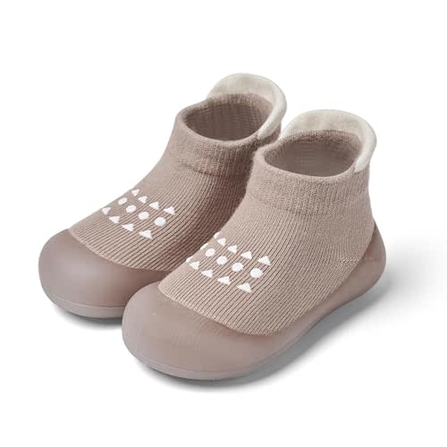 Bearbay Baby Sock Shoes Baby Walking Shoes Infant Non-Slip Breathable Slippers with Soft Rubber Sole Baby Boys Girls Sneakers