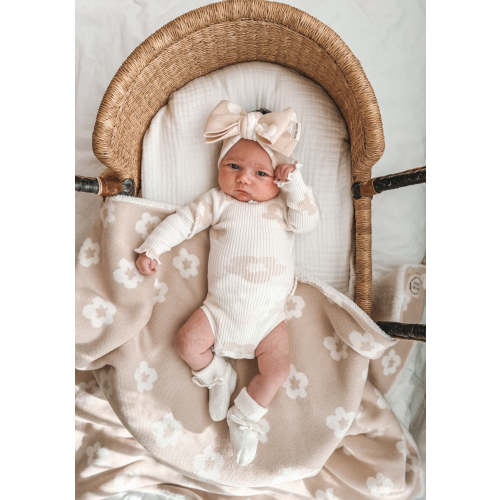 Índigo Dreams - Lola Oatmeal Frill Neck Bodysuit