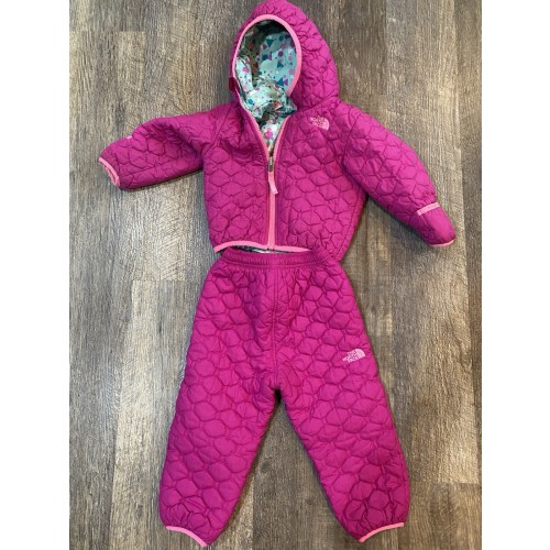 The North Face Baby 18-24M puffer reversible fuchsia 2 piece set Jacket Pants