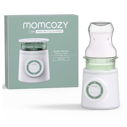 Momcozy Portable Bottle Warmer for Travel, Double Leak-Proof Travel Bottle Warmer with Fast Heating, Safety Material Baby Bottle Warmer for Dr. Brown, Philips Avent, Medela, Tommee Tippee, Comotomo