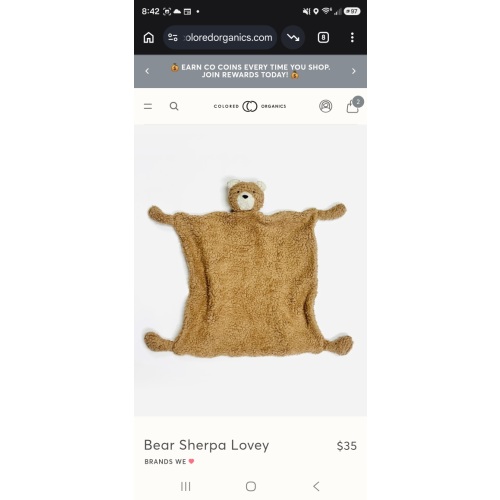 Organic Bear Sherpa Lovey