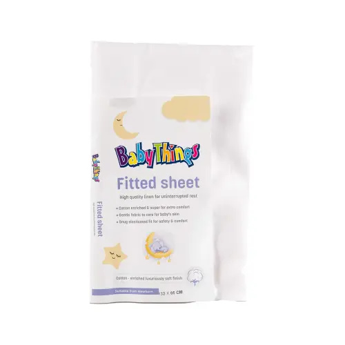 Tula Baby Fitted Sheet Larg Cot White