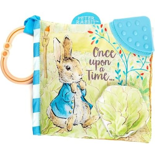 KIDS PREFERRED Peter Rabbit Soft Book with toy, Teether and Crinkle, 5 Inches
