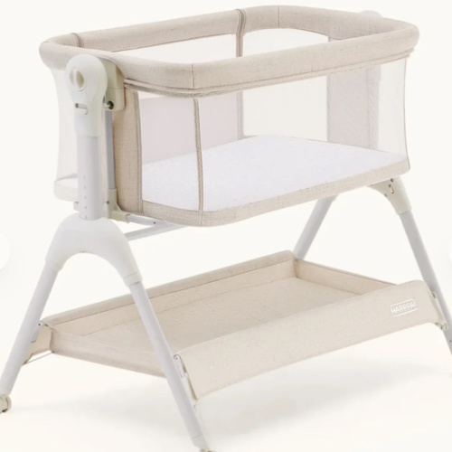 HARPPA Cuddly Sway | 3-in-1 Rocking Baby Bassinet & Bedside Sleeper with Anti-Reflux Mattress for Newborns | Attaches to Bed, Adjustable Height, Tool-Free Setup, Portable Wheels, CPSC Certified, Gentle Rocking Motion | Ideal for Infants, Safe Co-Sleeping